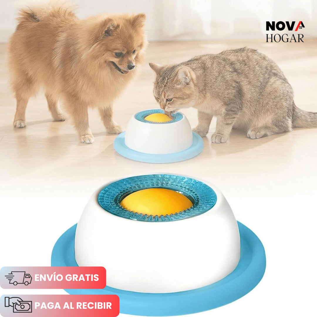 OrbitLick™ Plato Comedero Interactivo para Mascotas
