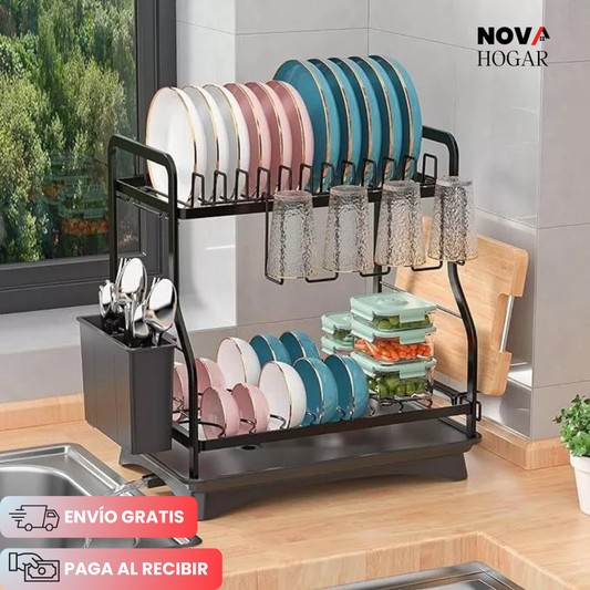 MaxDry Pro™ Escurridor 2 Niveles Ahorrador de Espacio