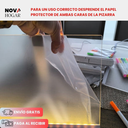 LumiSketch™ Pizarra Acrílica con Luz LED