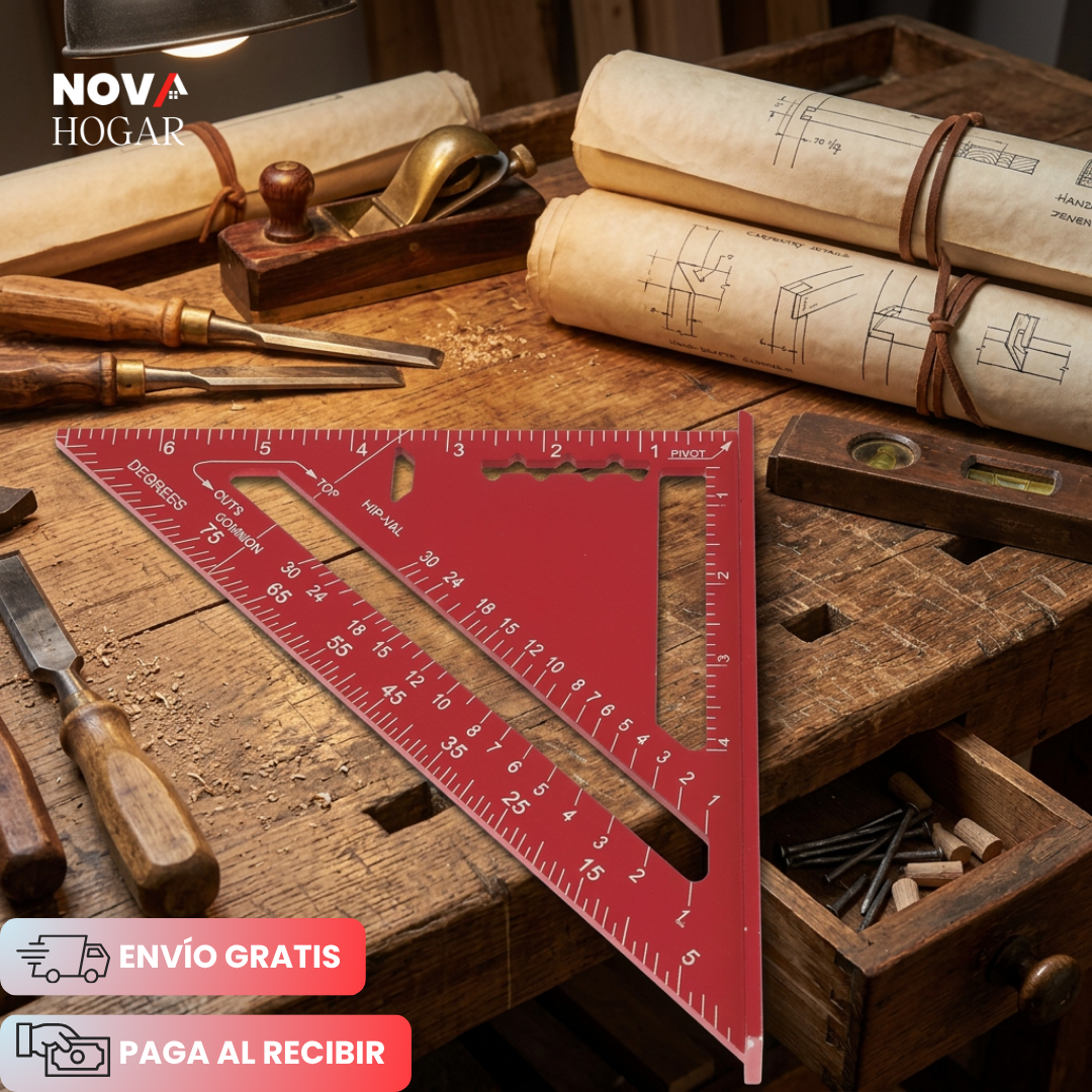 IronSquare™ Regla De Aluminio Ultra Resistente para Carpinteria