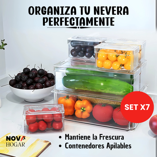 FreshBox™ Set de 7 Contenedores de Alimentos