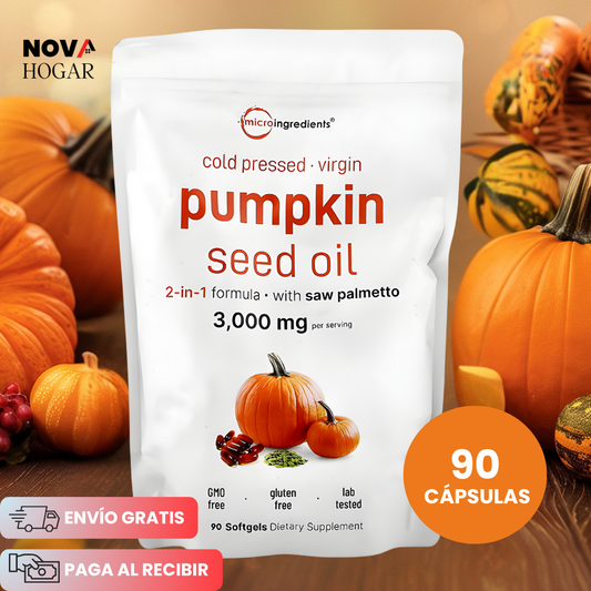 PunkiVital™ 90 Cápsulas con Aceite de Semilla de Calabaza