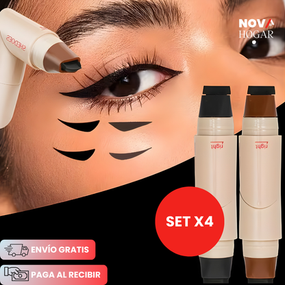 Set x4 SymetriEyes™ Sello Delineador de Ojos Doble Punta