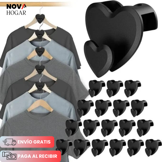 AhorraPack x12 ClosetGenius™ Conector de Ganchos Ahorrador de Espacio