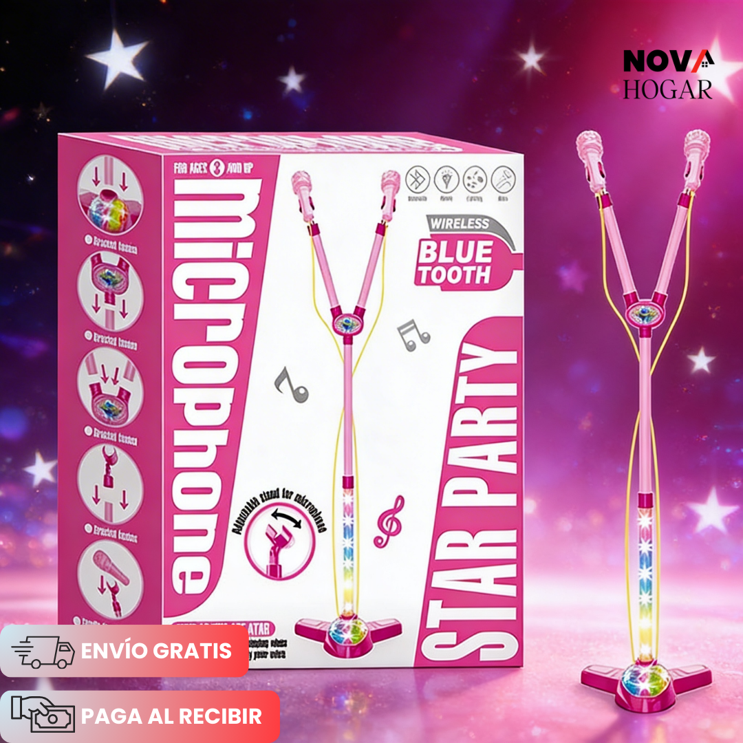 K-Pop Star™ Micrófono Infantil con Luces y Bluetooth