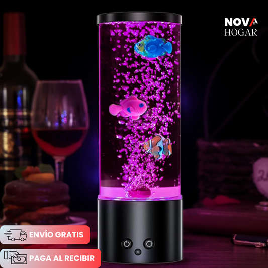 AquaGlow™ Lámpara Acuario de Peces con Burbujas