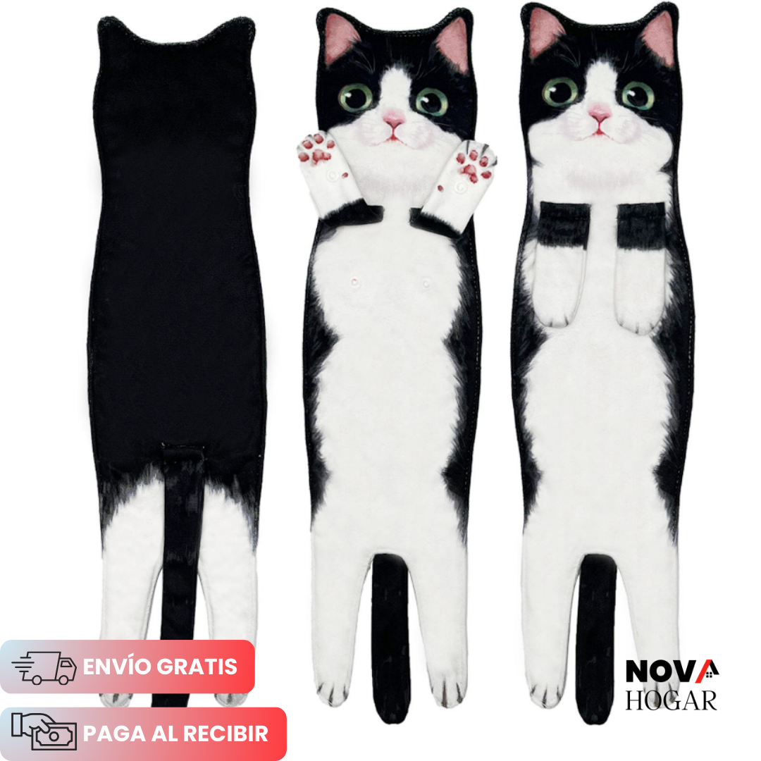 KittyCuddle™ Toalla ultrasuave con forma de gatito