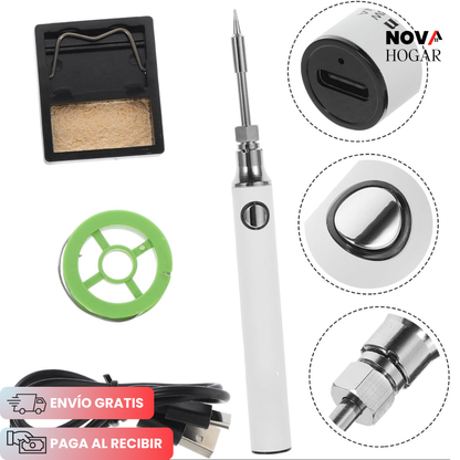 SolderFree™ Cautín Inalámbrico Recargable USB + Estaño de Regalo