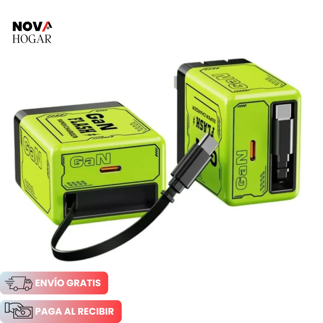 TurboReel™ Cargador Retráctil GaN De Alta Potencia