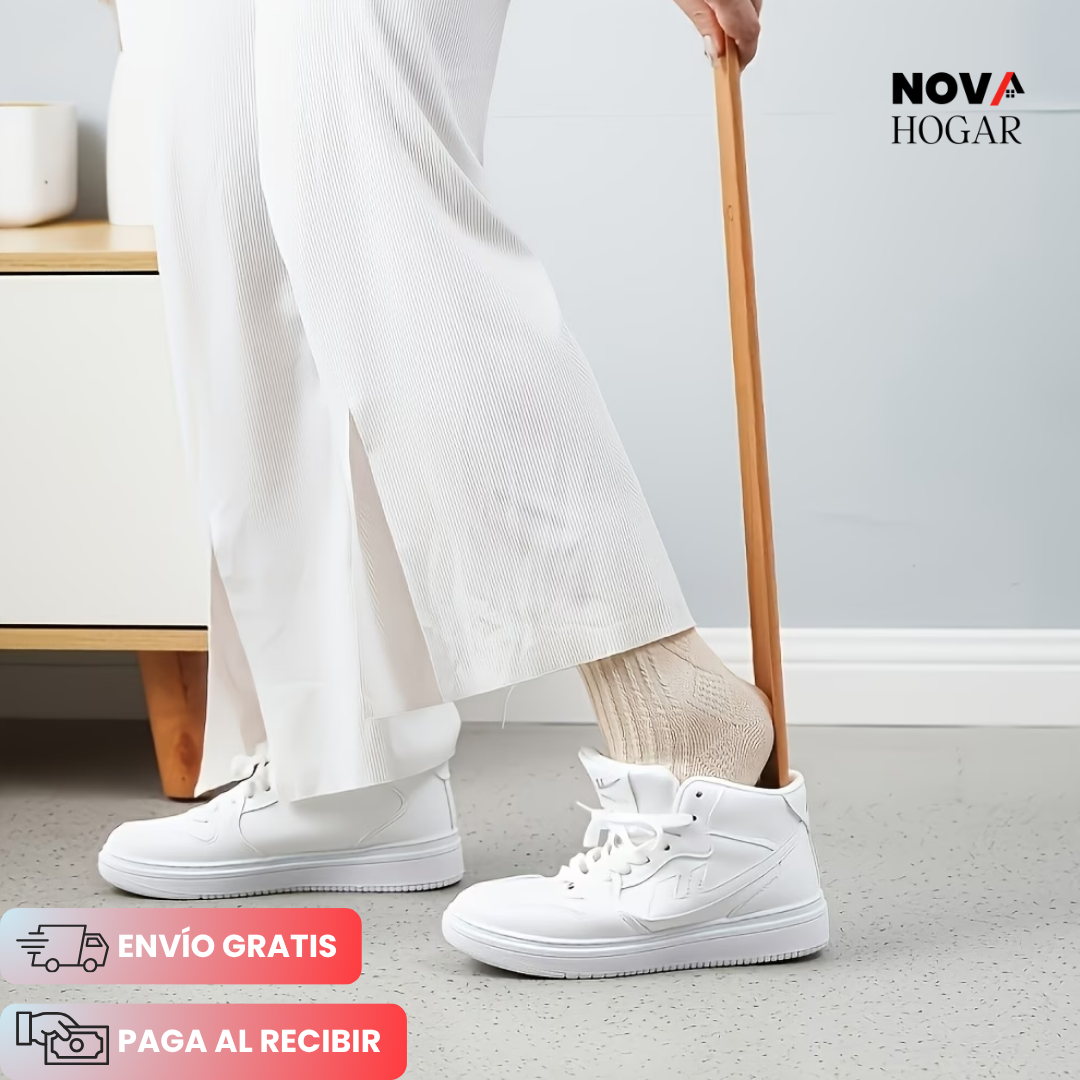 WoodStep™ Elegante Calzador De Madera Natural y Base Magnetica