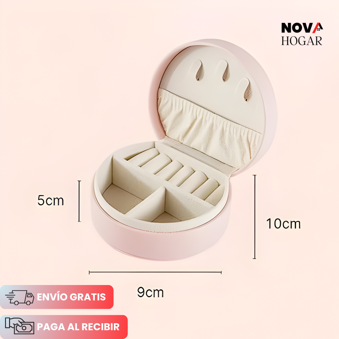 GemVault™ Joyero Compacto Organizador de Piel Elegante