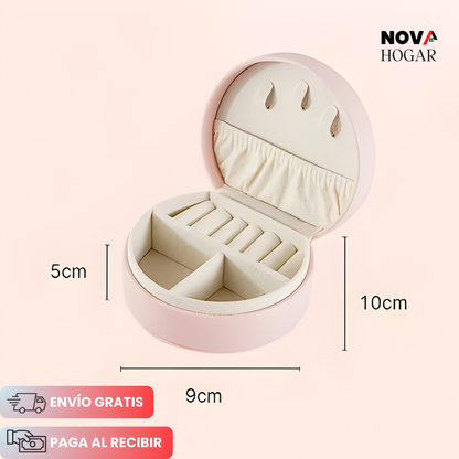 GemVault™ Joyero Compacto Organizador de Piel Elegante