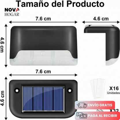 SafeGlow™ Elegantes Luces Solares para Escaleras Seguras