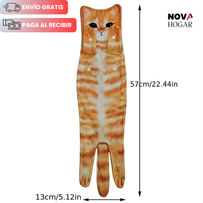 KittyCuddle™ Toalla ultrasuave con forma de gatito