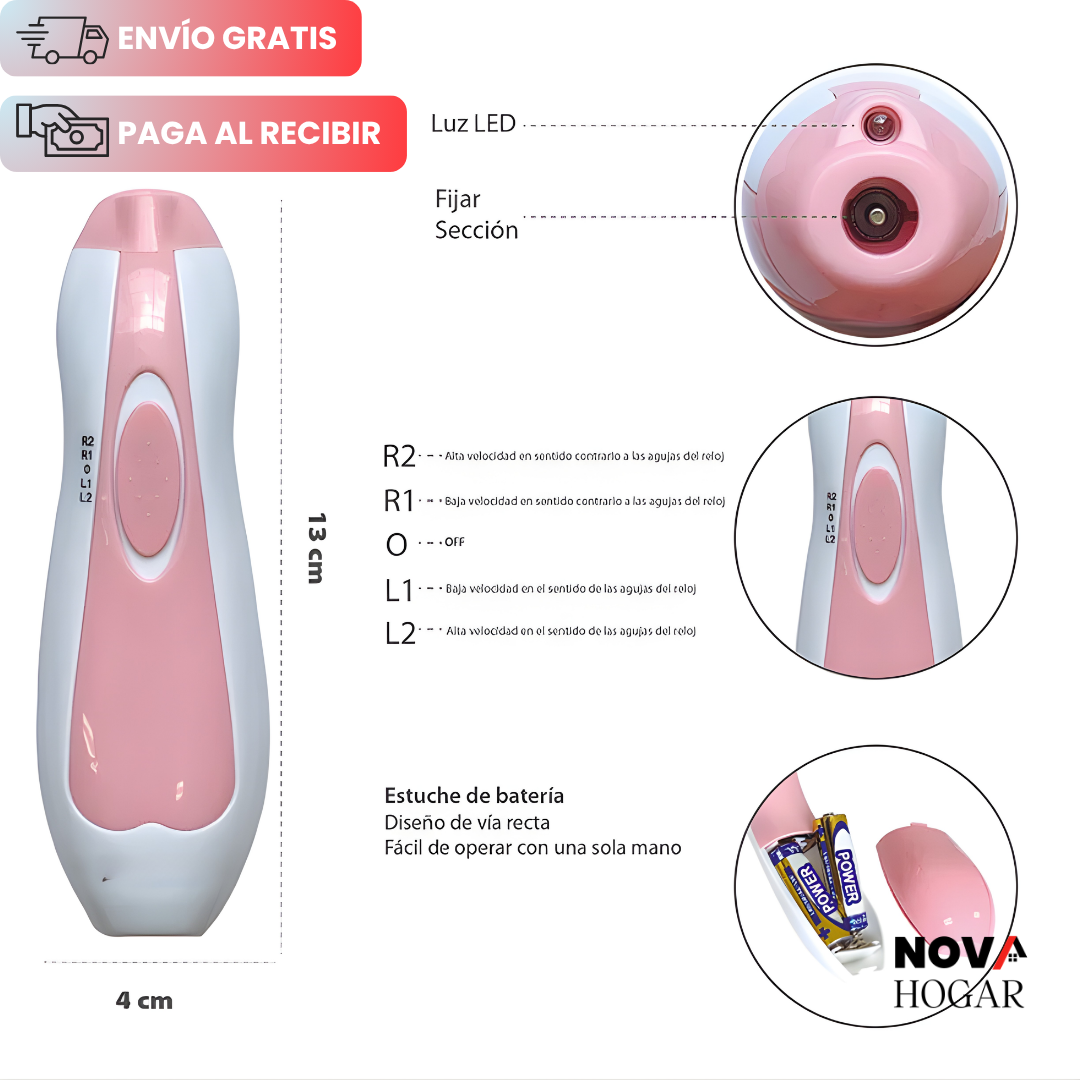 SoftNails™ Limadora Eléctrico Delicada Para Bebés