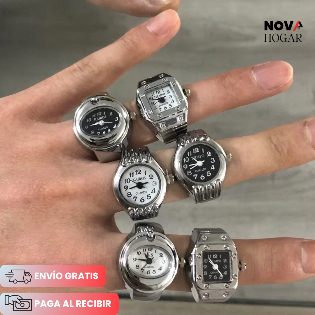 LuxeTick™ Elegante Reloj Anillo de Estilo Atemporal