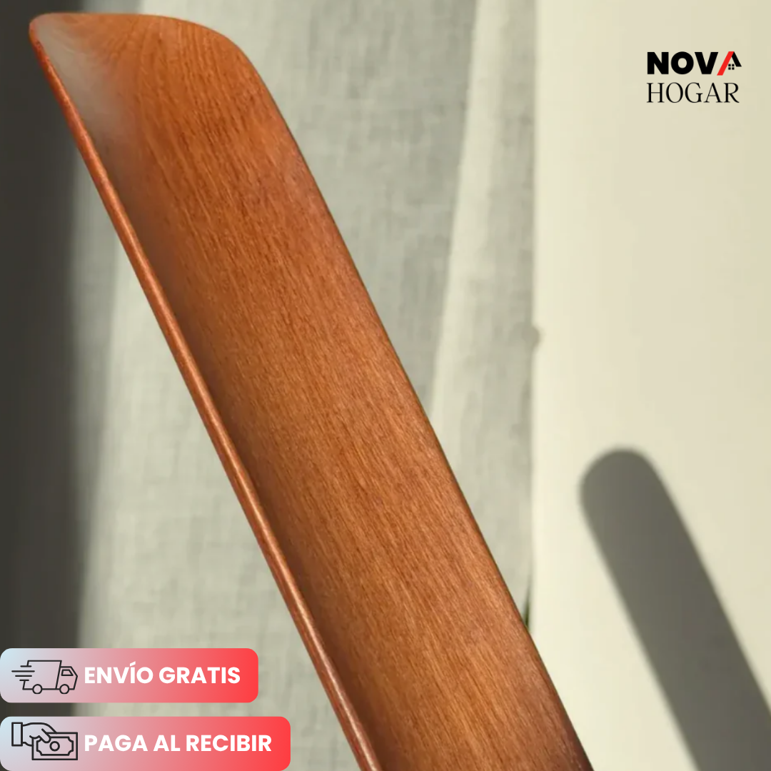 WoodStep™ Elegante Calzador De Madera Natural y Base Magnetica