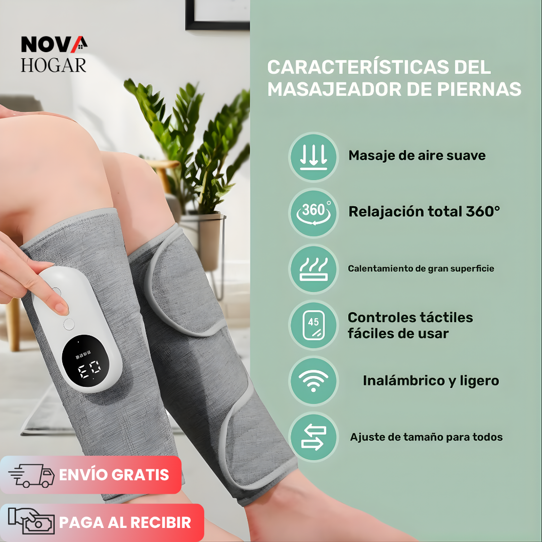 CalfCalm™ Masajeador Térmico Inalámbrico para Alivio de Piernas