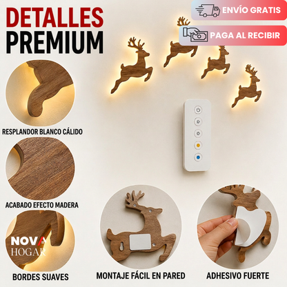 DeerGlow™ Set x5 Hermosos Renos Decorativos con Luz Cálida