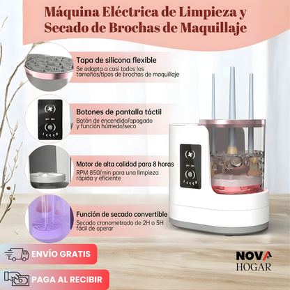 SmartBrush™ Lavadora Inteligente 3 en 1 para Brochas