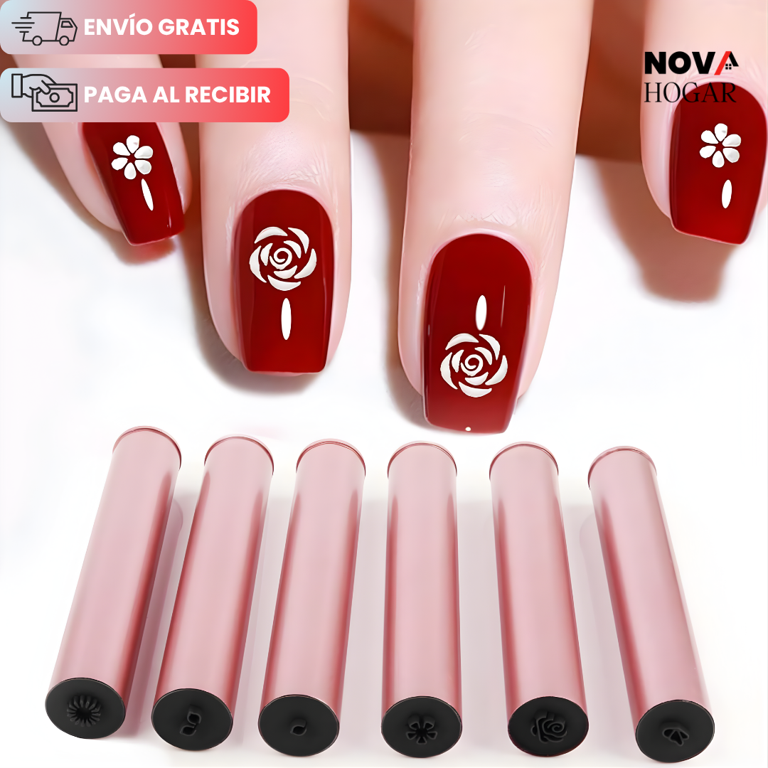 ProNailStamp™ Set x6 Sellos Para Manicura Profesional en Casa