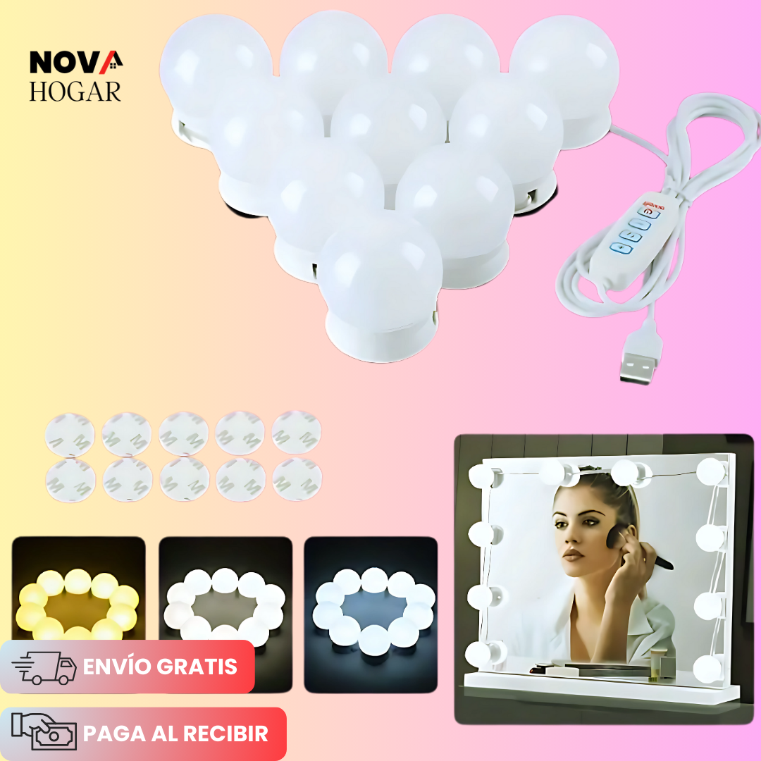 GlamAura™ Luces LED para Espejo de Maquillaje