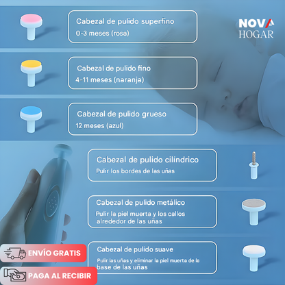 SoftNails™ Limadora Eléctrico Delicada Para Bebés