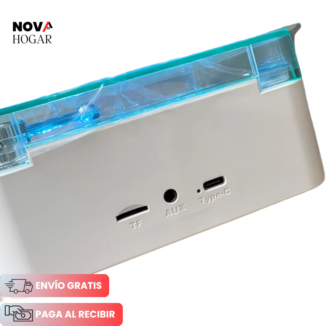 RetroWave™ Tocadiscos Bluetooth con Iluminación Relajante