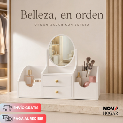 StyleVault™ Organizador Elegante Con Espejo Integrado