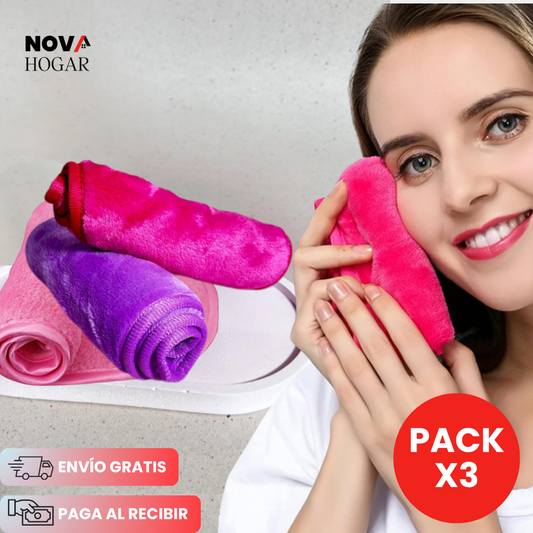 Pack x3 PureTowel™ Toalla Desmaquillante Reutilizable