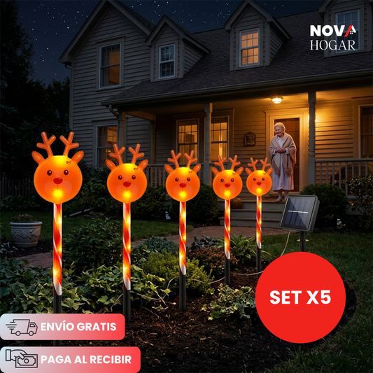 ReindeerCane™ Bastones De Reno Navideño Para Jardín