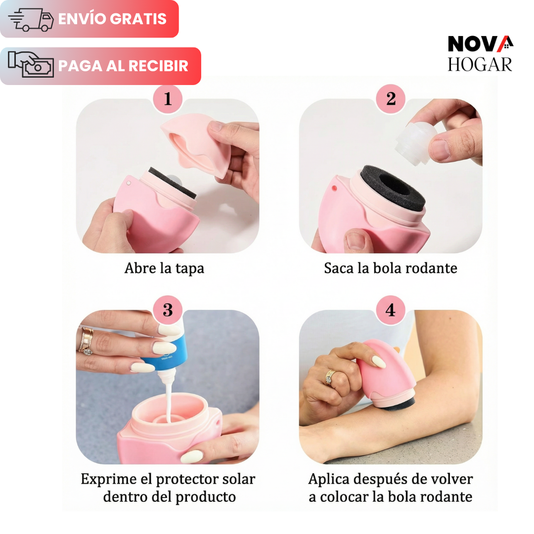 SunRoller™ Aplicador de Protector Solar Portátil