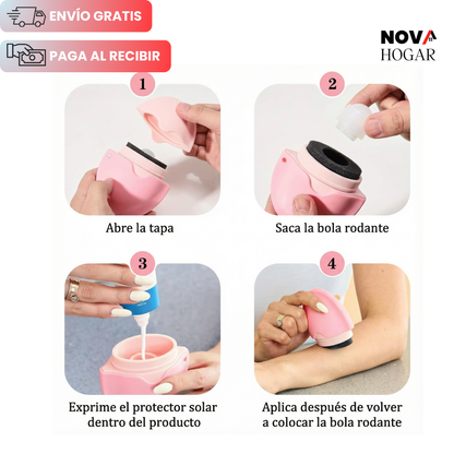 SunRoller™ Aplicador de Protector Solar Portátil