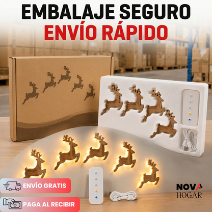 DeerGlow™ Set x5 Hermosos Renos Decorativos con Luz Cálida