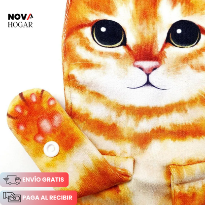 KittyCuddle™ Toalla ultrasuave con forma de gatito