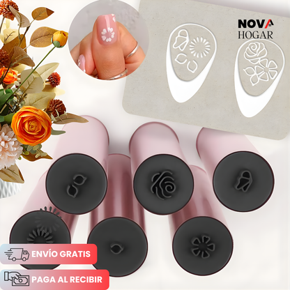 ProNailStamp™ Set x6 Sellos Para Manicura Profesional en Casa