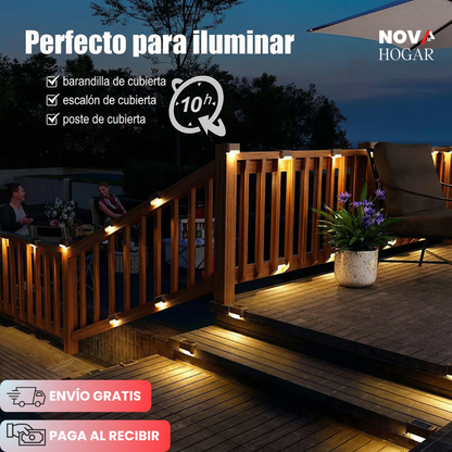 SafeGlow™ Elegantes Luces Solares para Escaleras Seguras
