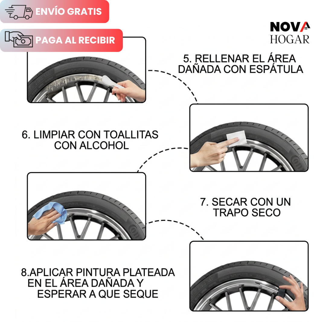 DIYWheel™ Kit Restaurador para Rines De Aluminio