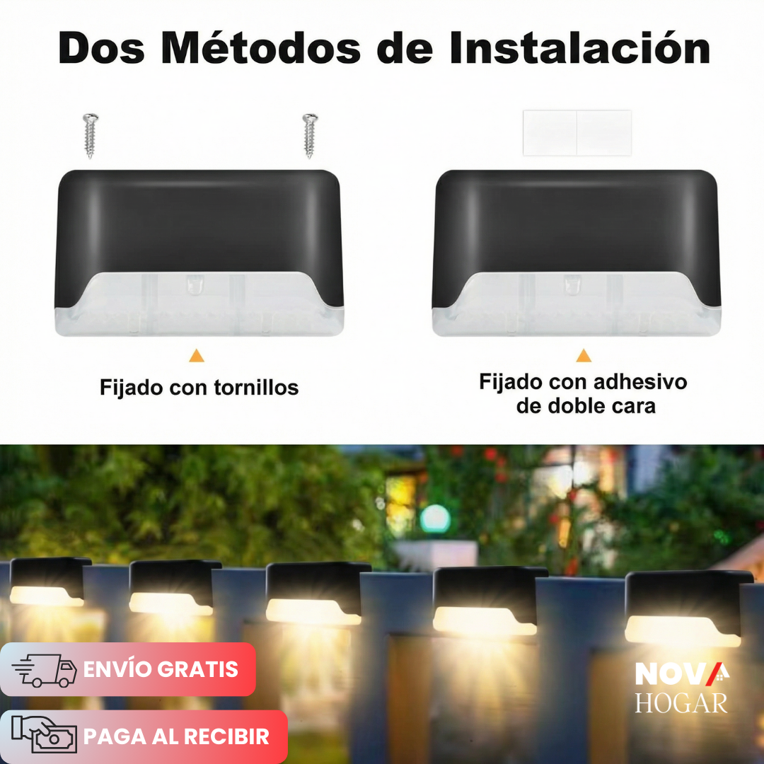 SafeGlow™ Elegantes Luces Solares para Escaleras Seguras
