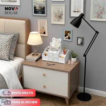 StyleVault™ Organizador Elegante Con Espejo Integrado