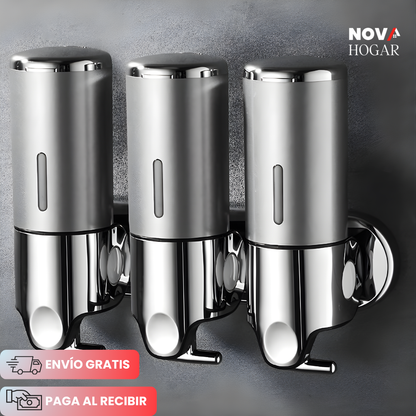 TriDispen™ Dispensador Triple para Baños sin Desorden