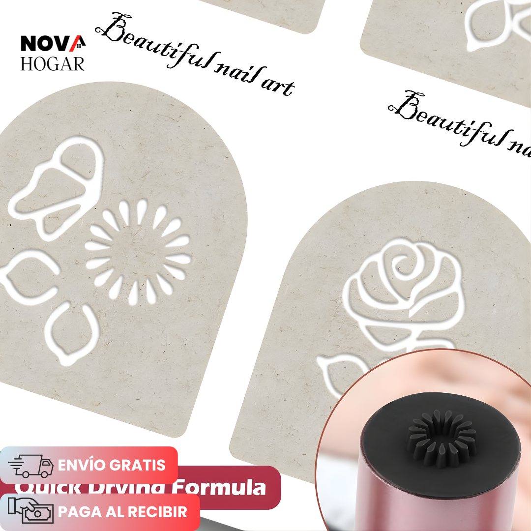 ProNailStamp™ Set x6 Sellos Para Manicura Profesional en Casa