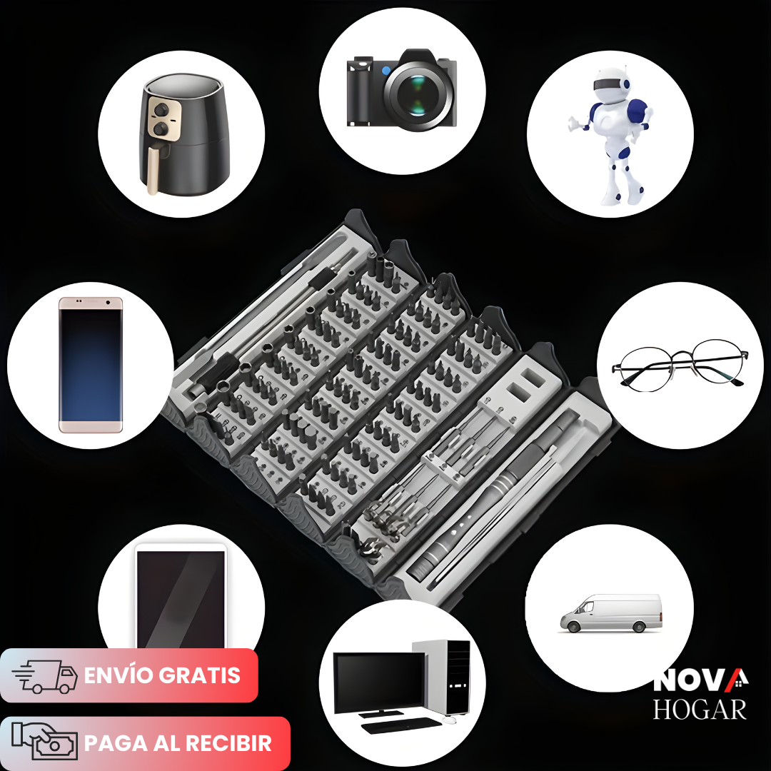 NexusFix™ Juego Destornilladores Profesionales de 128 Piezas