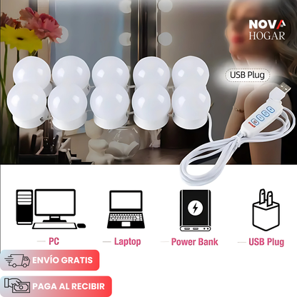 GlamAura™ Luces LED para Espejo de Maquillaje