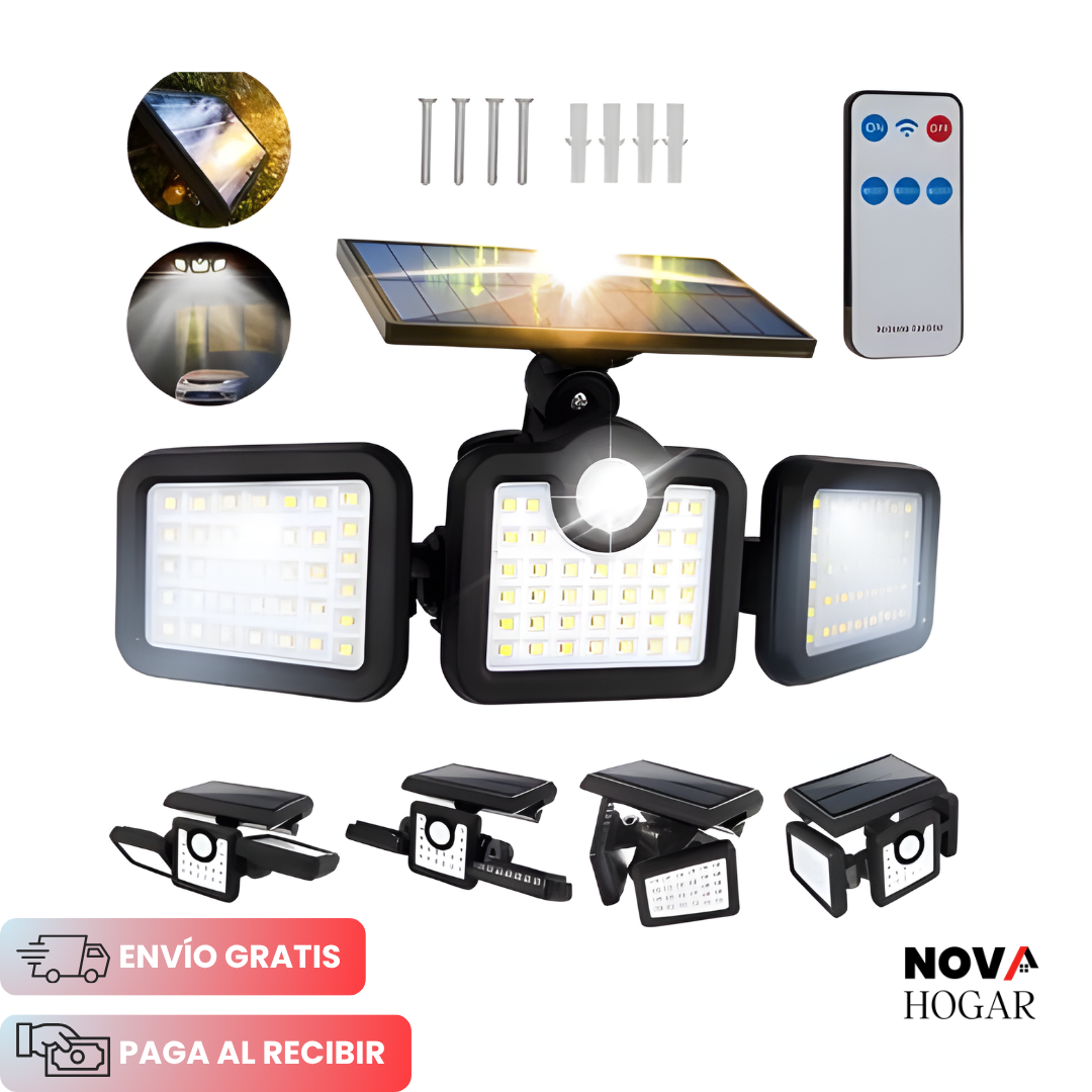 NightWatch™ Lámpara Solar Triple Con Sensor Movimiento