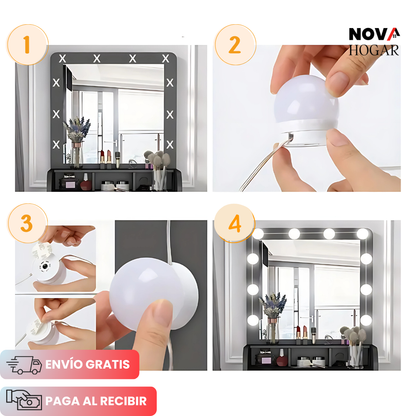 GlamAura™ Luces LED para Espejo de Maquillaje