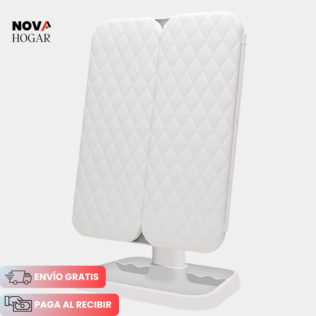 GlamView™ Espejo de Maquillaje con Luz LED y 3 Aumentos