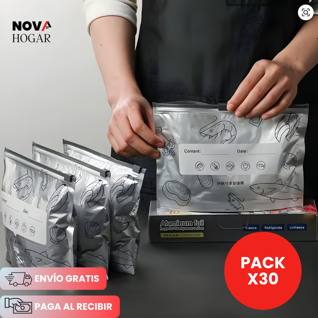 Pack X30 AluKeep™ Bolsas De Aluminio Herméticas Reutilizables