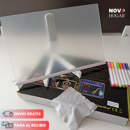 LumiSketch™ Pizarra Acrílica con Luz LED 30x20cm