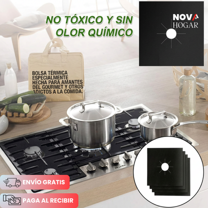StoveGuard™ Set X4 Protectores Reutilizables Para Tu Estufa